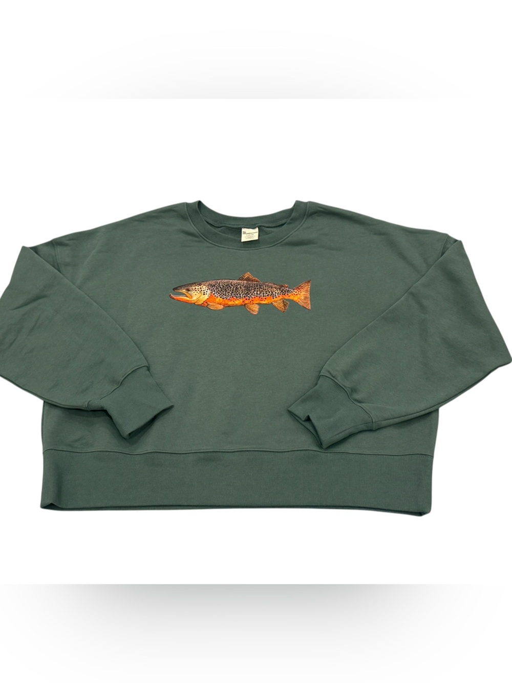 Handmade Trout Women’s Boxy Sweatshirt  Large